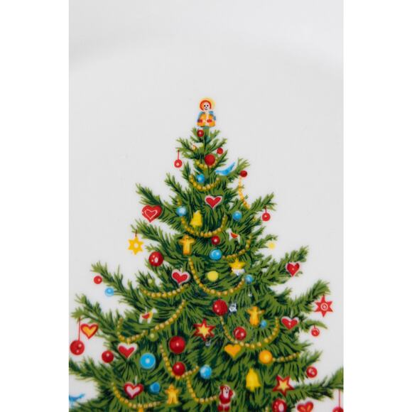 Vintage Swedish Christmas Tree and Holly Design 11" Plate - Picture 2 of 8